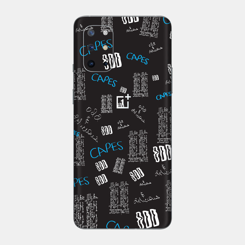 Black Scribble Glass Back