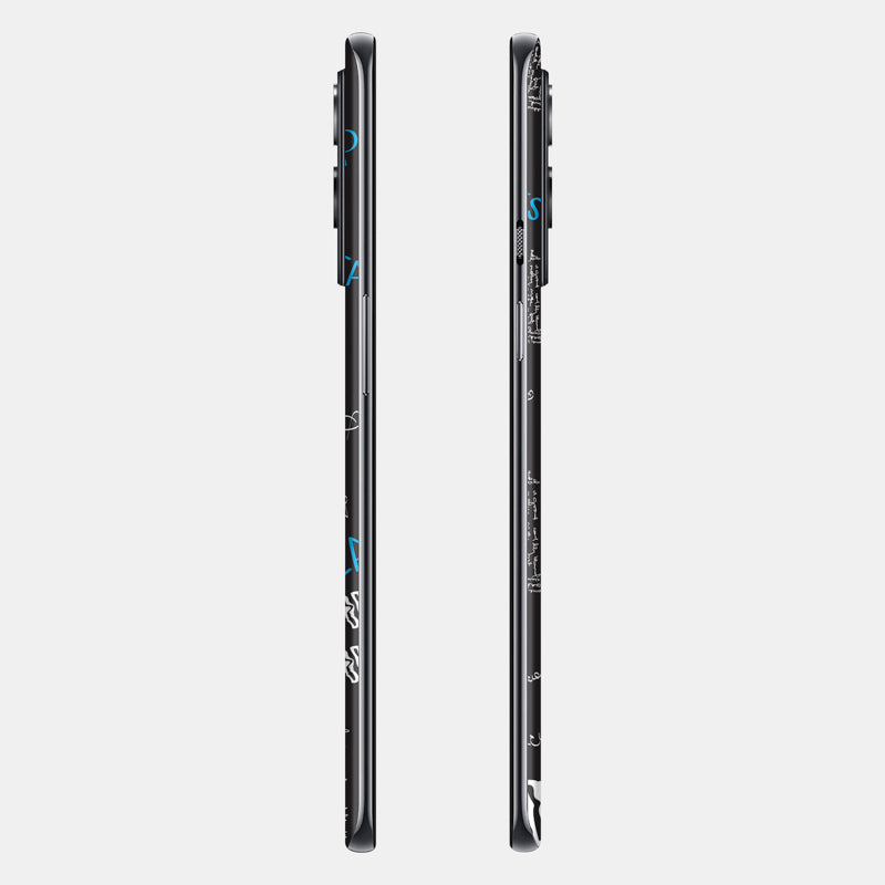 Black Scribble Glass Back