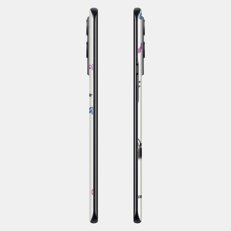 Beige Scribble Glass Back