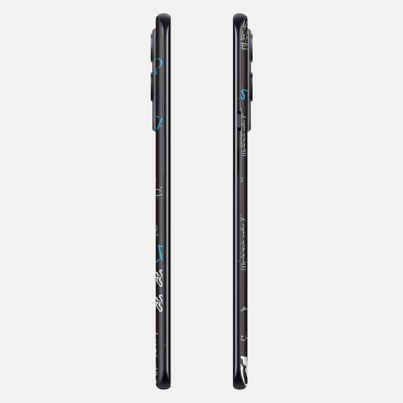 Black Scribble Glass Back