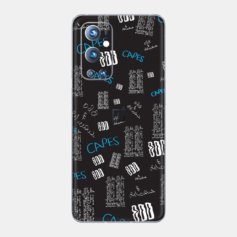 Black Scribble Glass Back