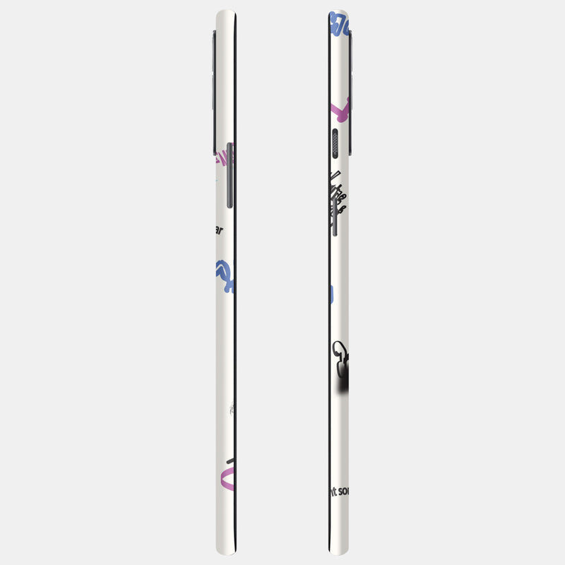 Beige Scribble Full Back