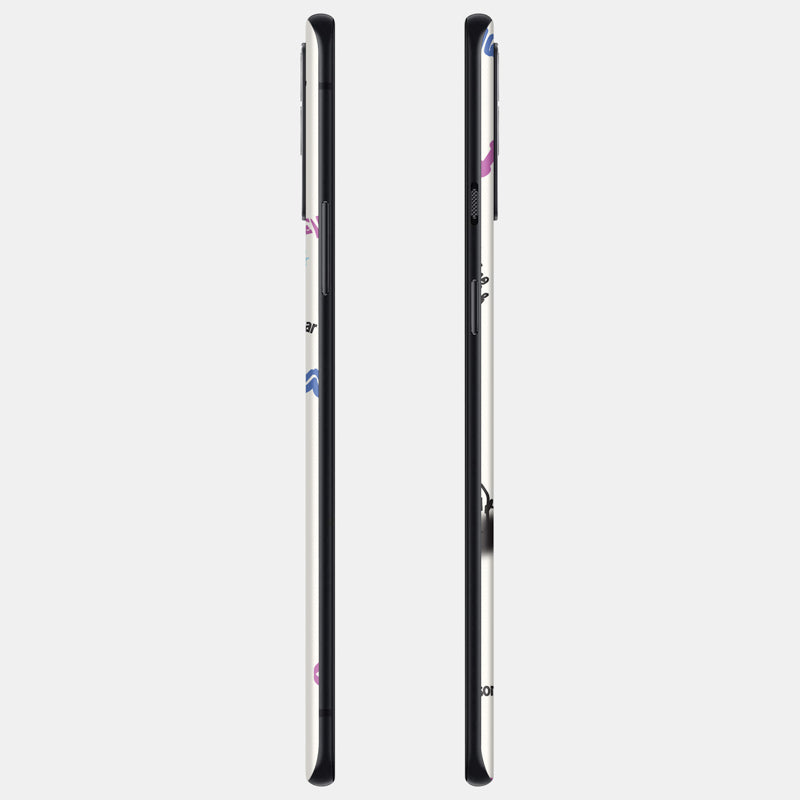 Beige Scribble Glass Back