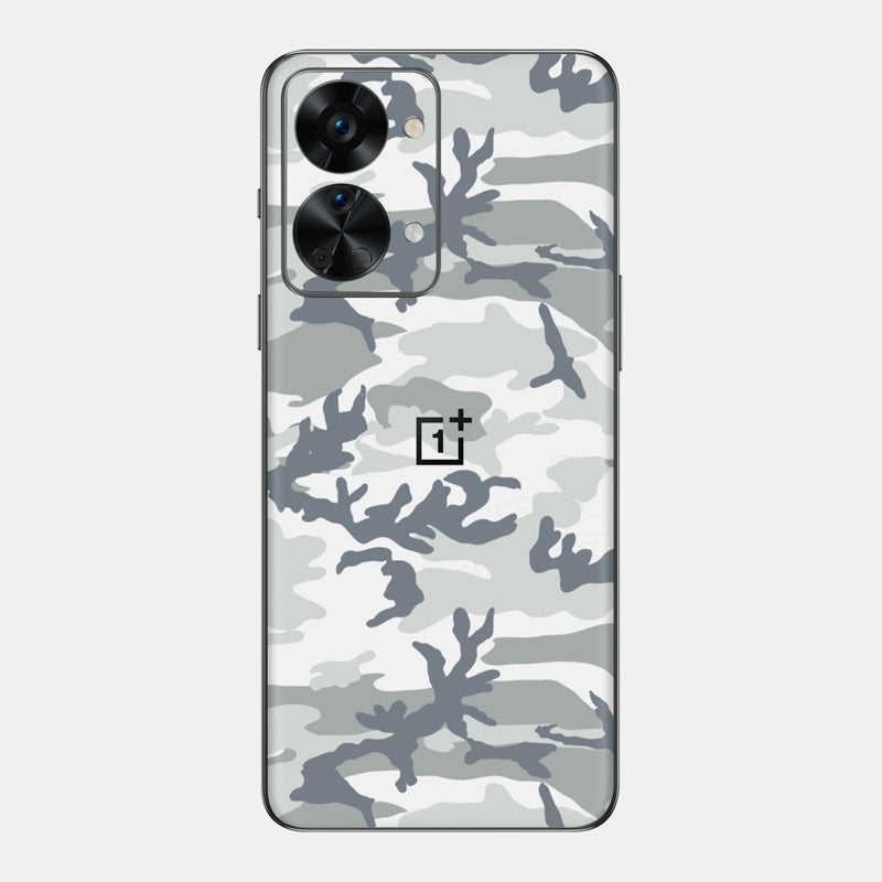 Snow Camo Glass Back