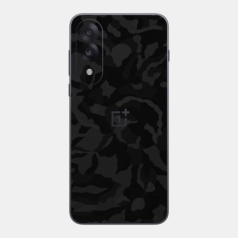 Black Camo Glass Back
