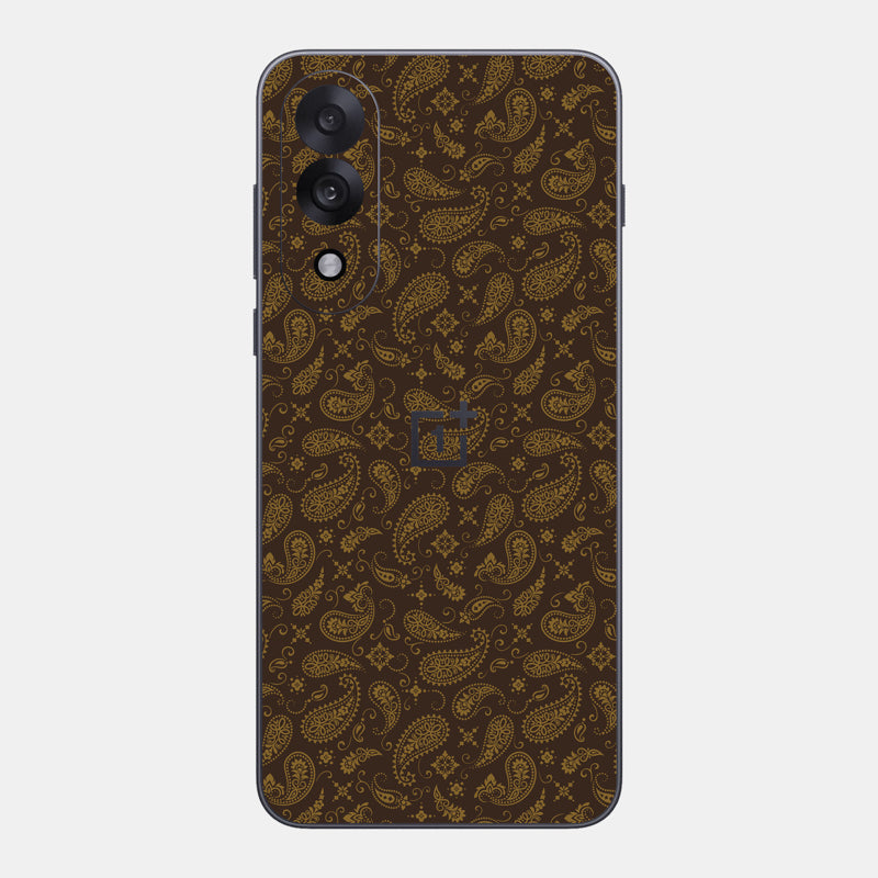 Brown Paisley Glass Back