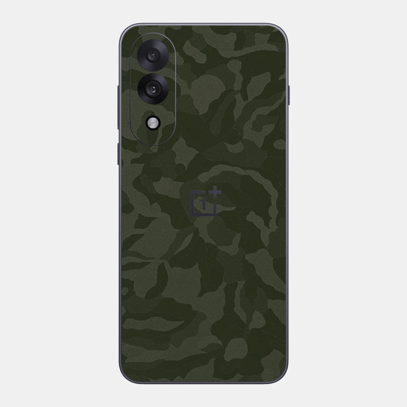 Green Camo Glass Back