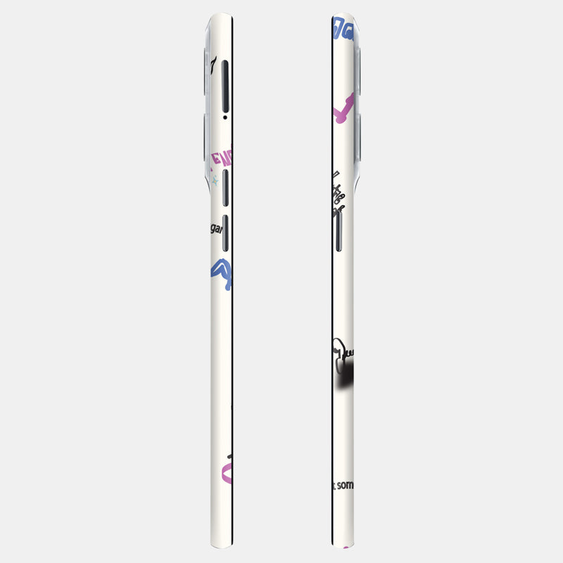 Beige Scribble Full Back