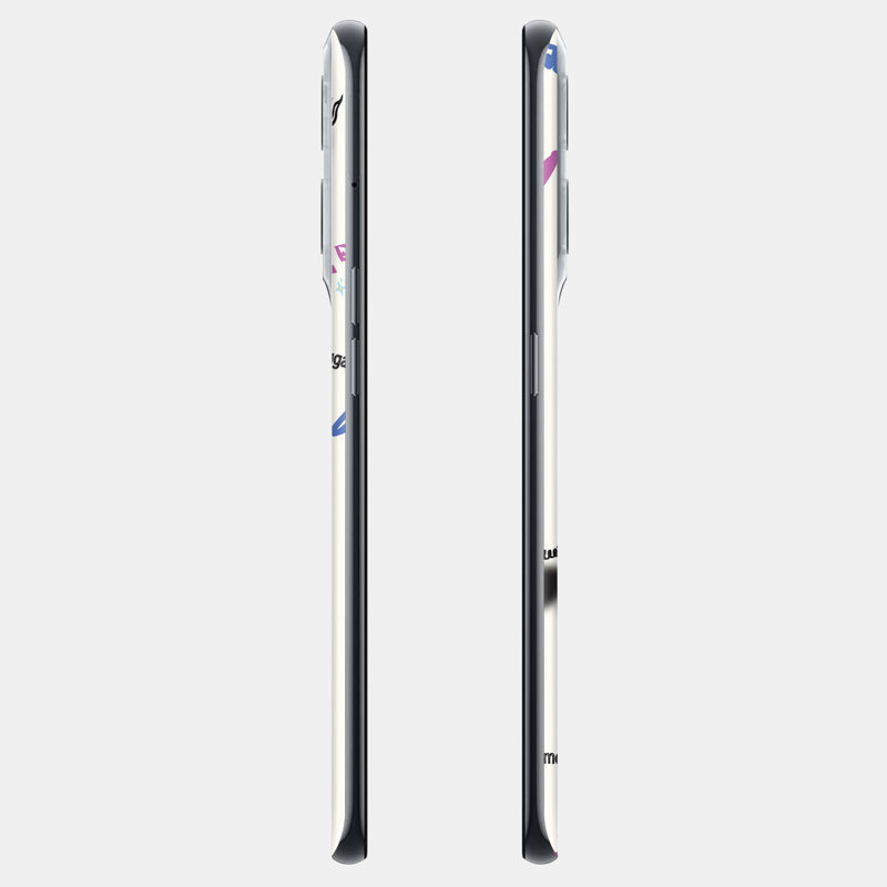 Beige Scribble Glass Back