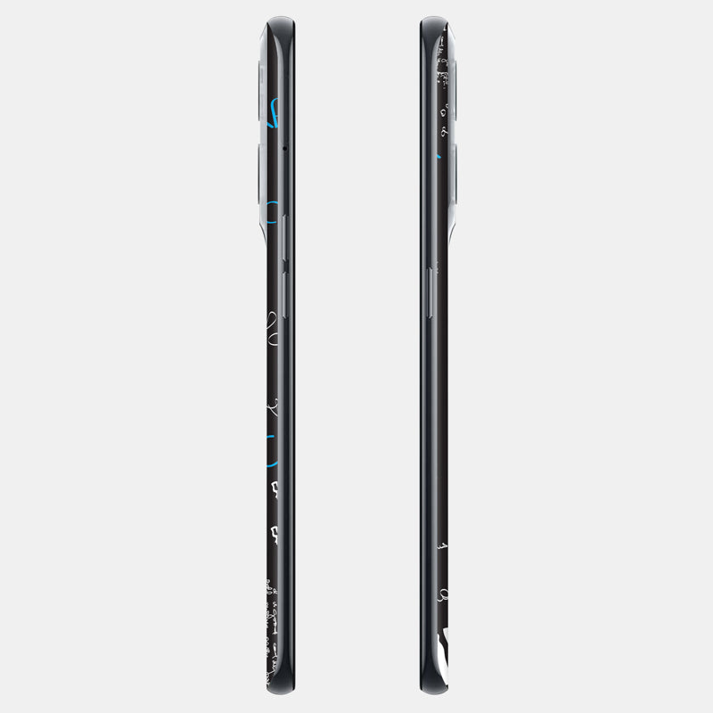 Black Scribble Glass Back