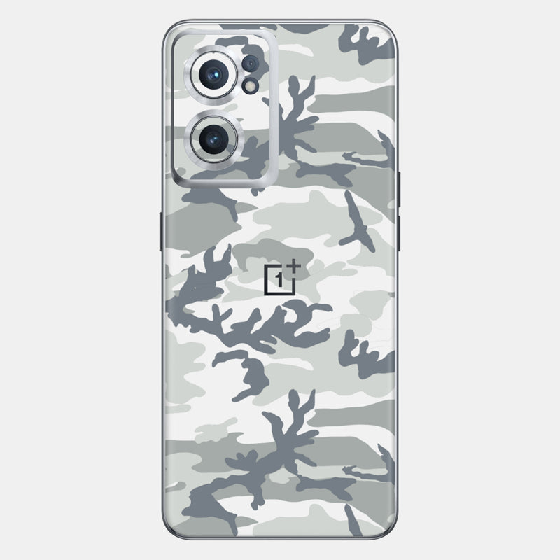 Snow Camo Glass Back