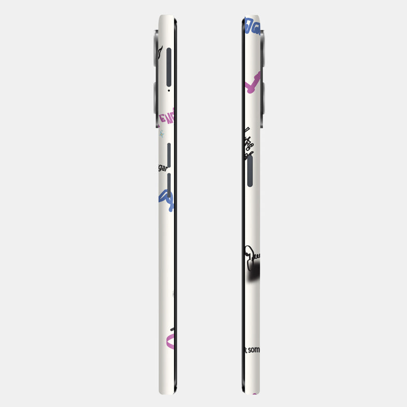 Beige Scribble Full Back