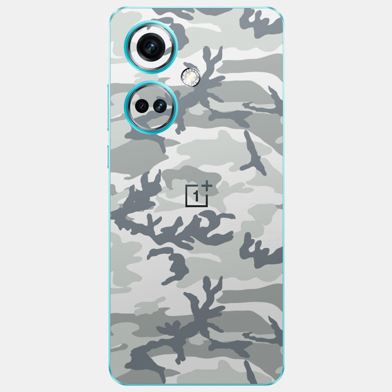 Snow Camo Glass Back
