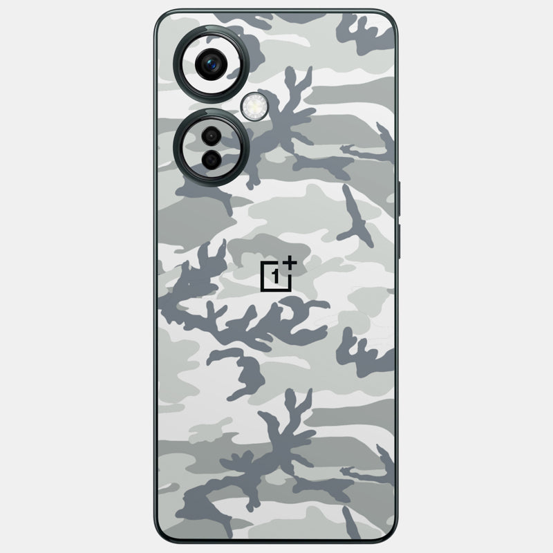 Snow Camo Glass Back