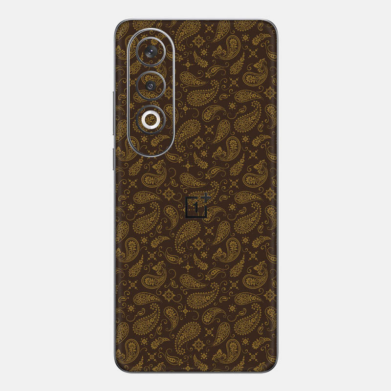 Brown Paisley Glass Back