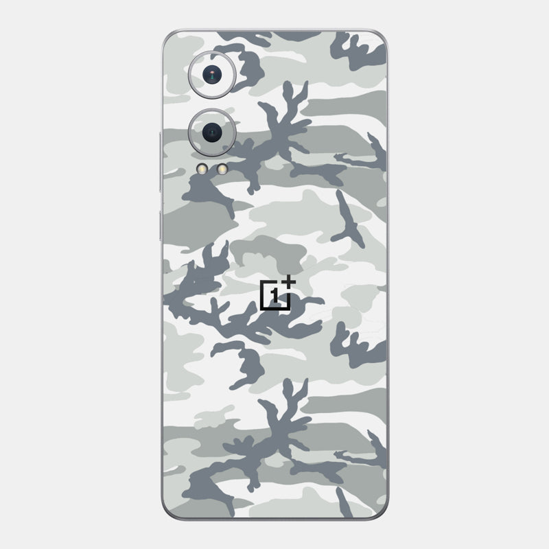 Snow Camo Glass Back