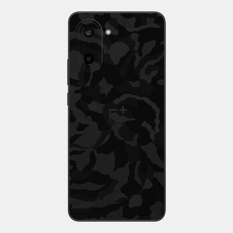 Black Camo Glass Back
