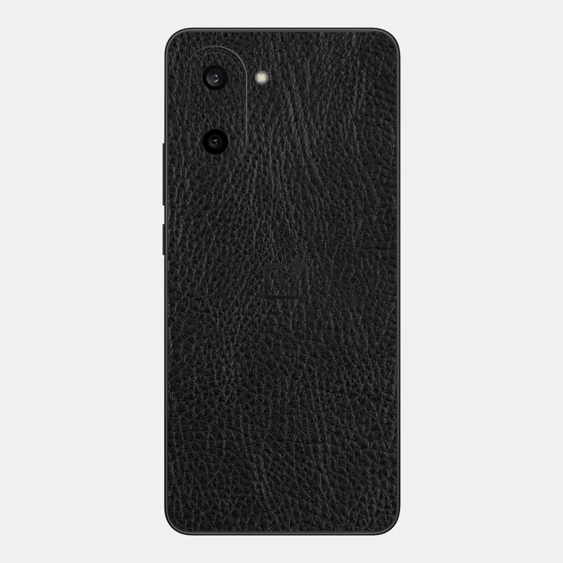 Black Leather Glass Back