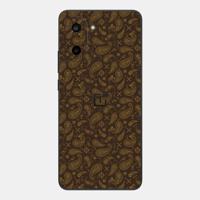 Brown Paisley Glass Back