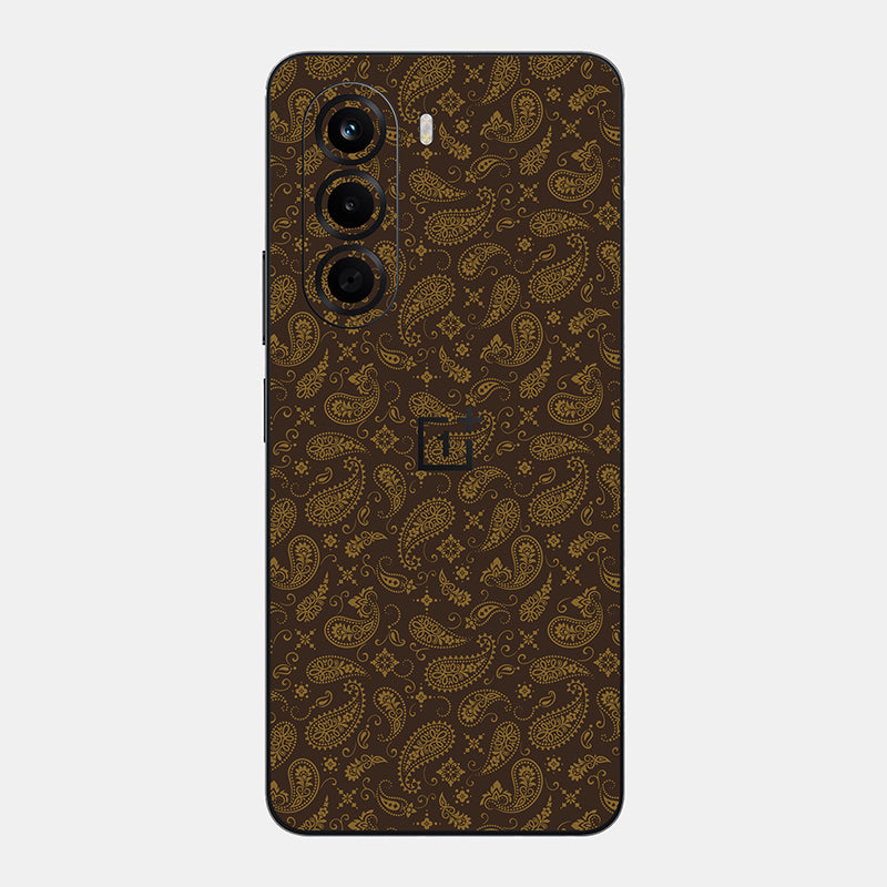 Brown Paisley Glass Back