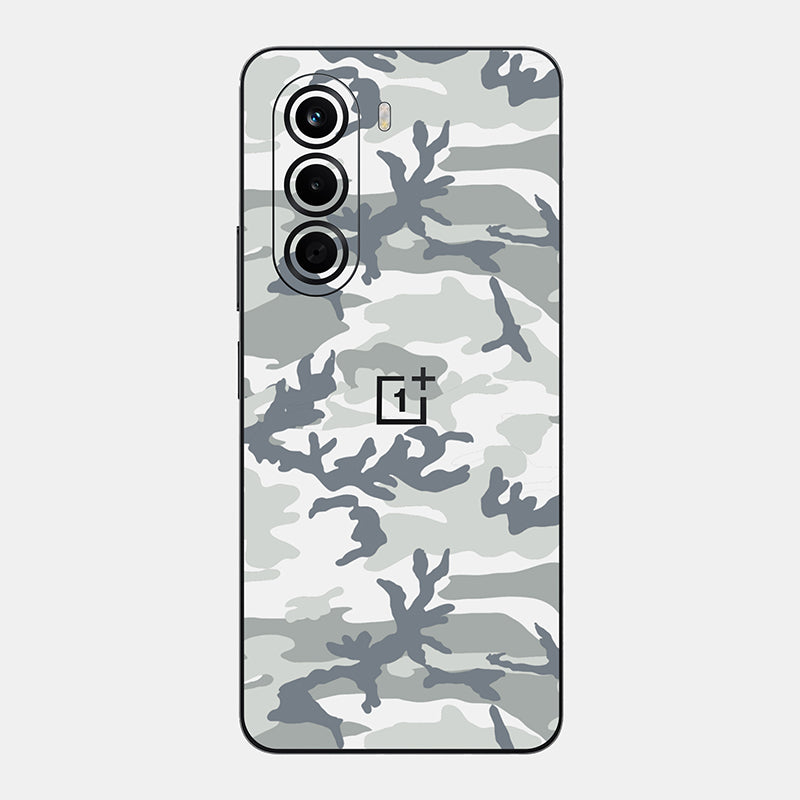 Snow Camo Glass Back