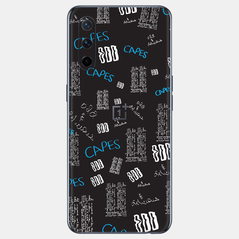 Black Scribble Glass Back
