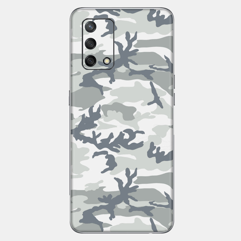 Snow Camo Glass Back