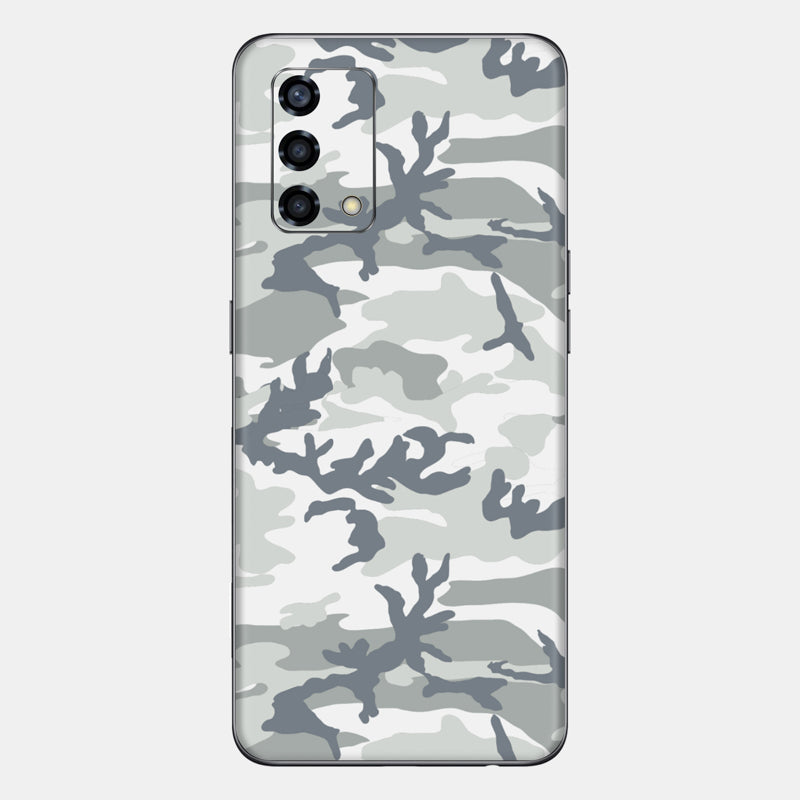 Snow Camo Glass Back