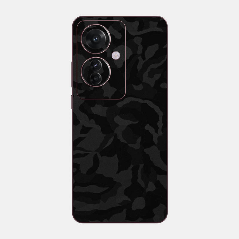 Black Camo Glass Back