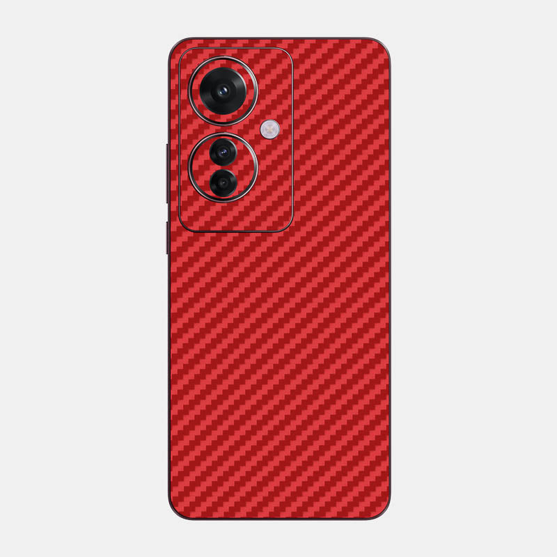 Carbon Fibre Red Glass Back