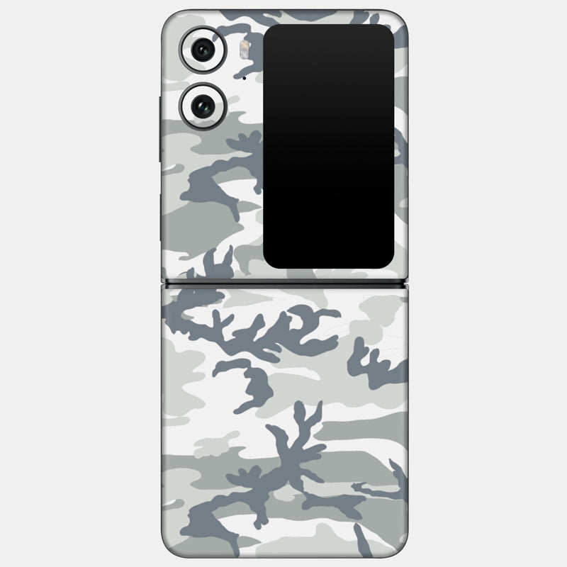 Snow Camo Glass Back