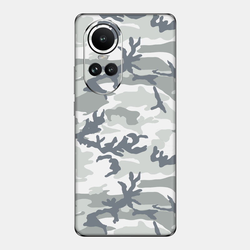 Snow Camo Glass Back