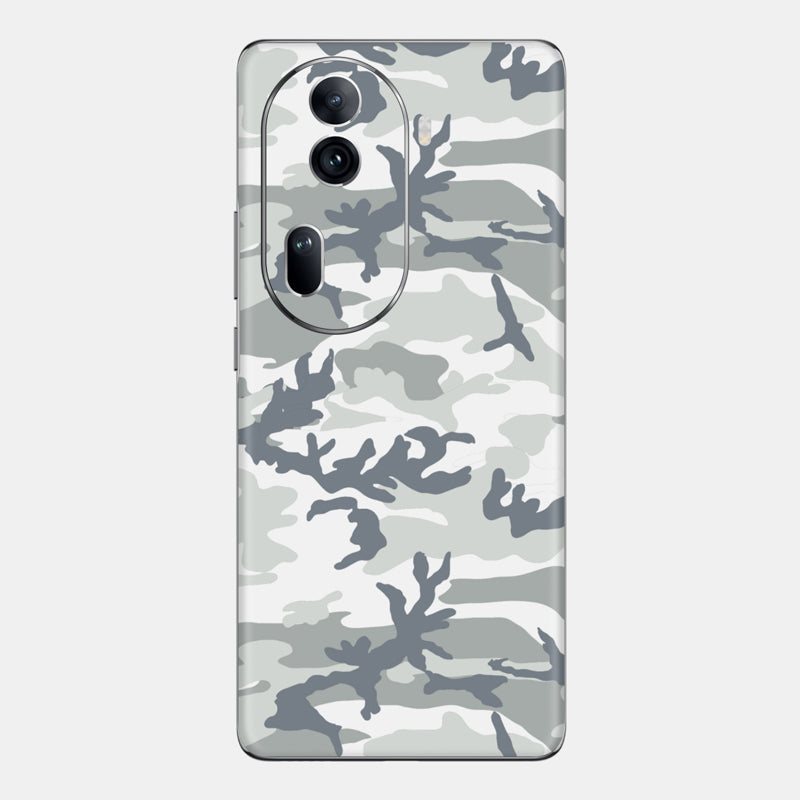 Snow Camo Glass Back