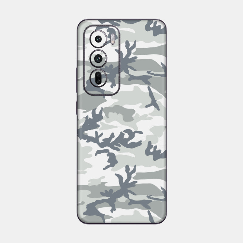 Snow Camo Glass Back