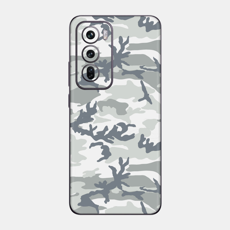 Snow Camo Glass Back