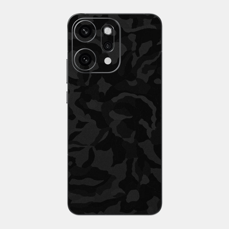 Black Camo Glass Back