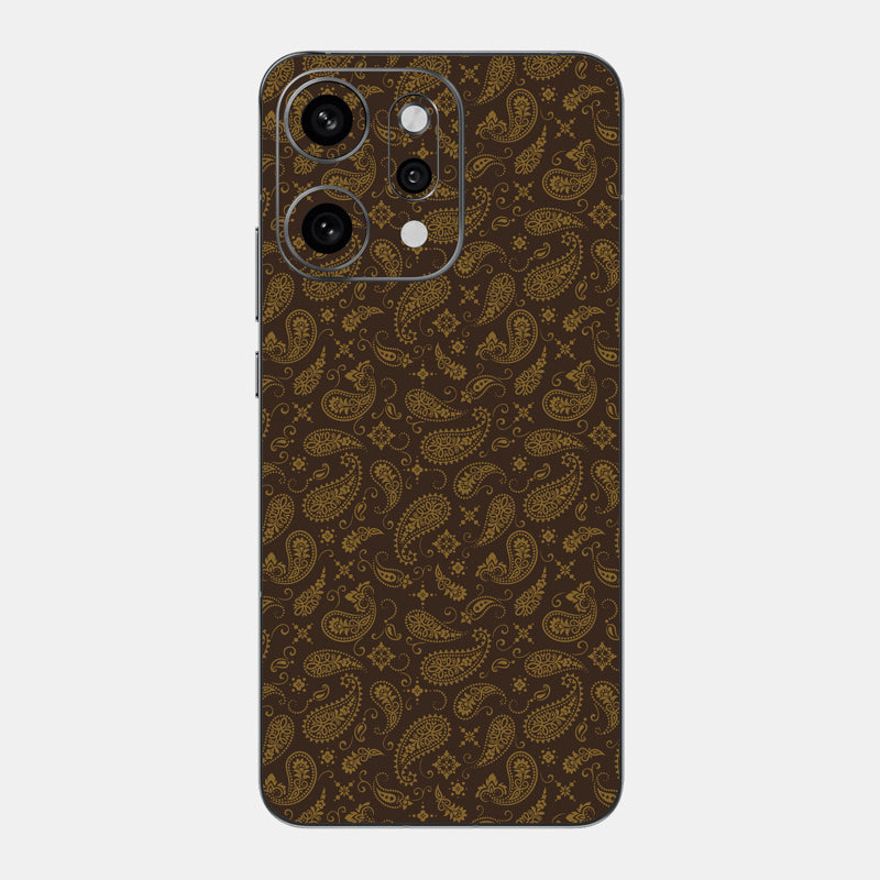 Brown Paisley Glass Back