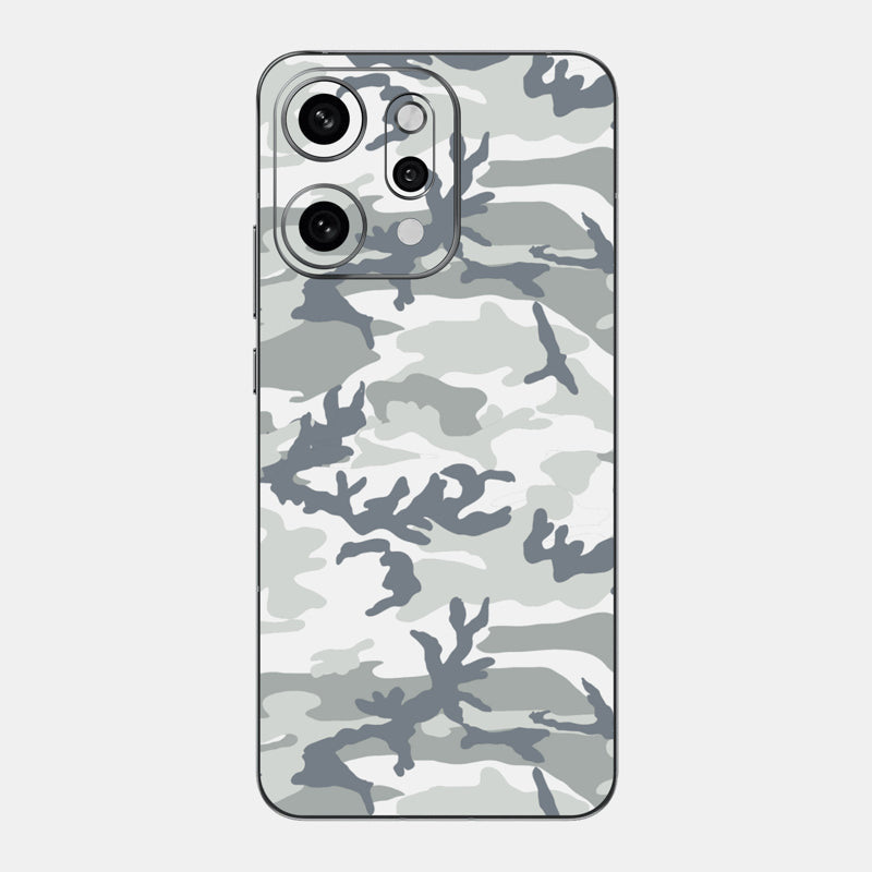 Snow Camo Glass Back