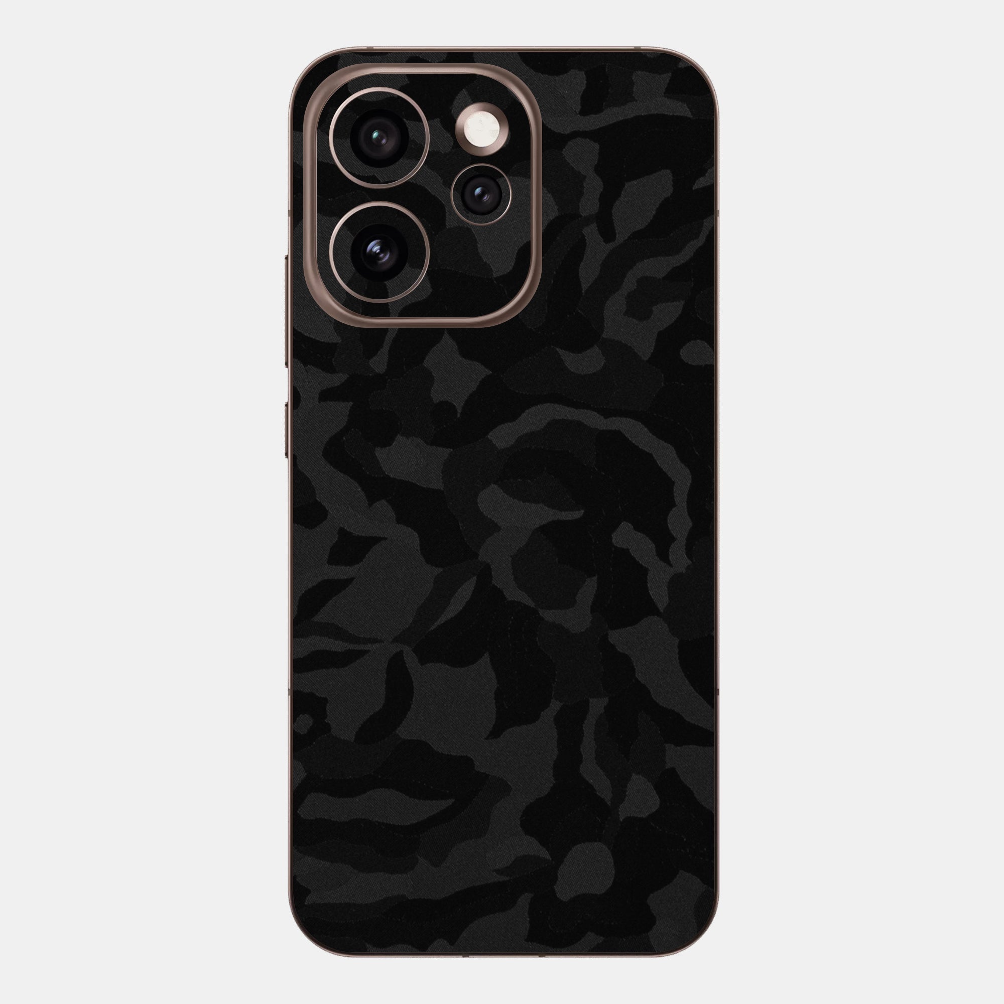 Black Camo Glass Back