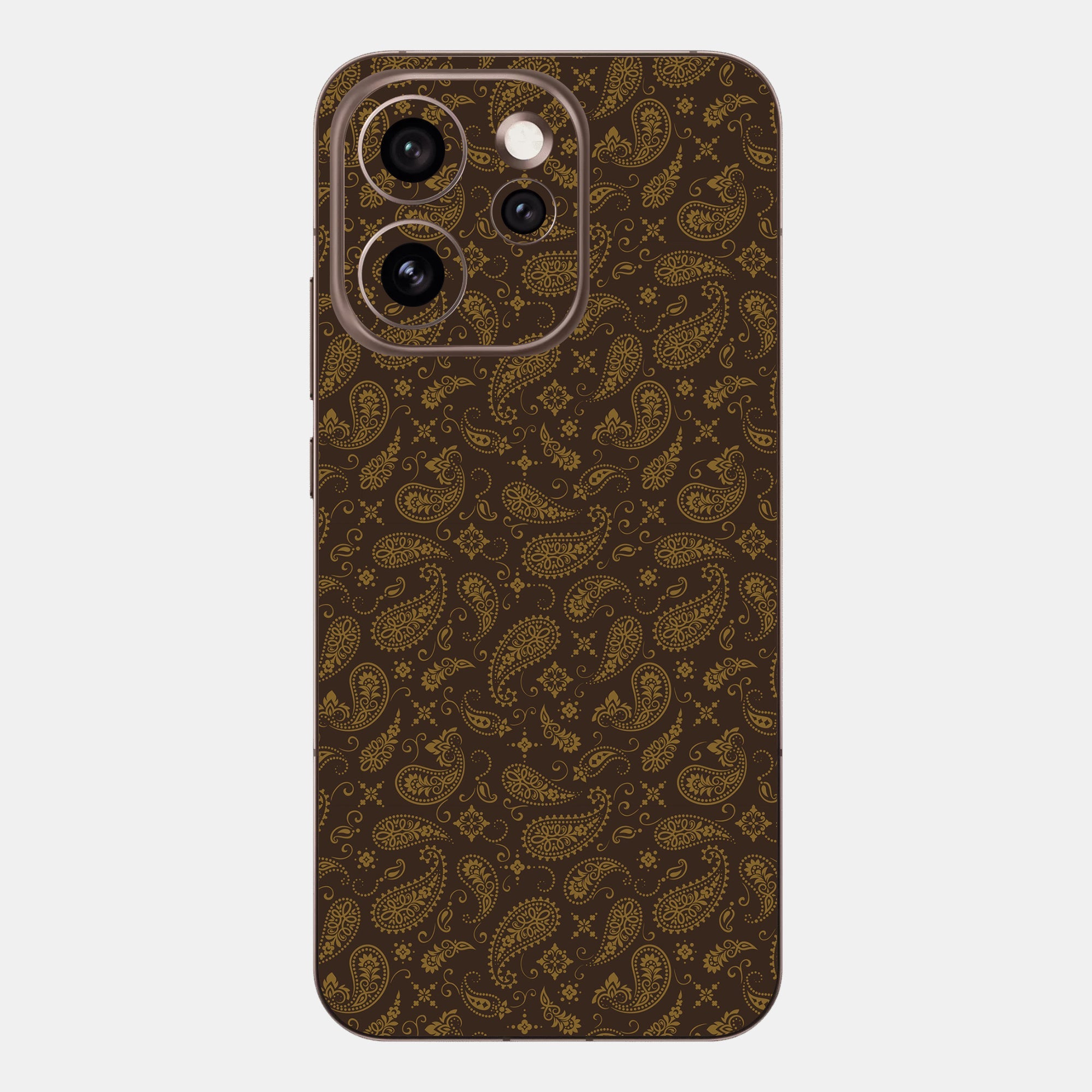 Brown Paisley Glass Back