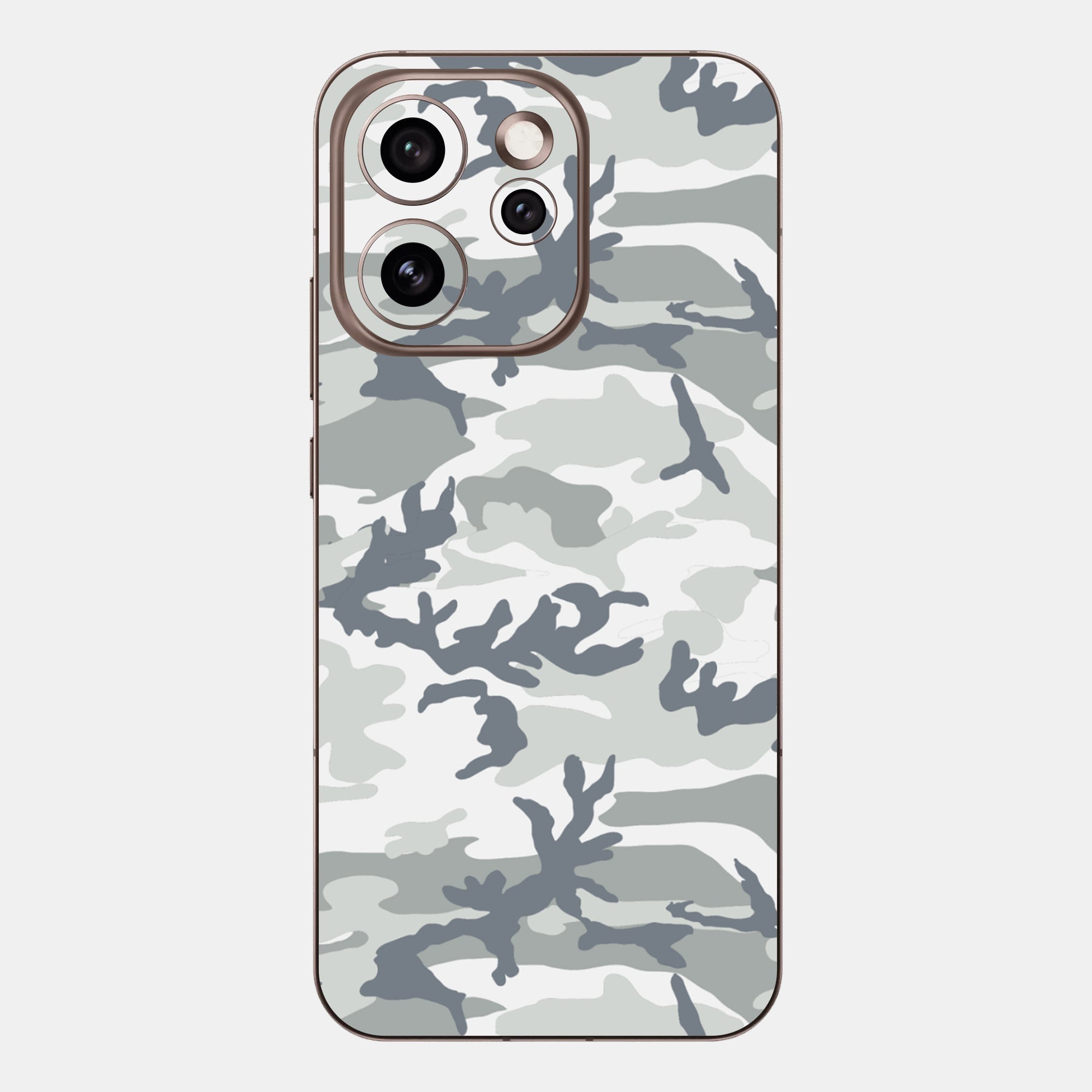 Snow Camo Glass Back