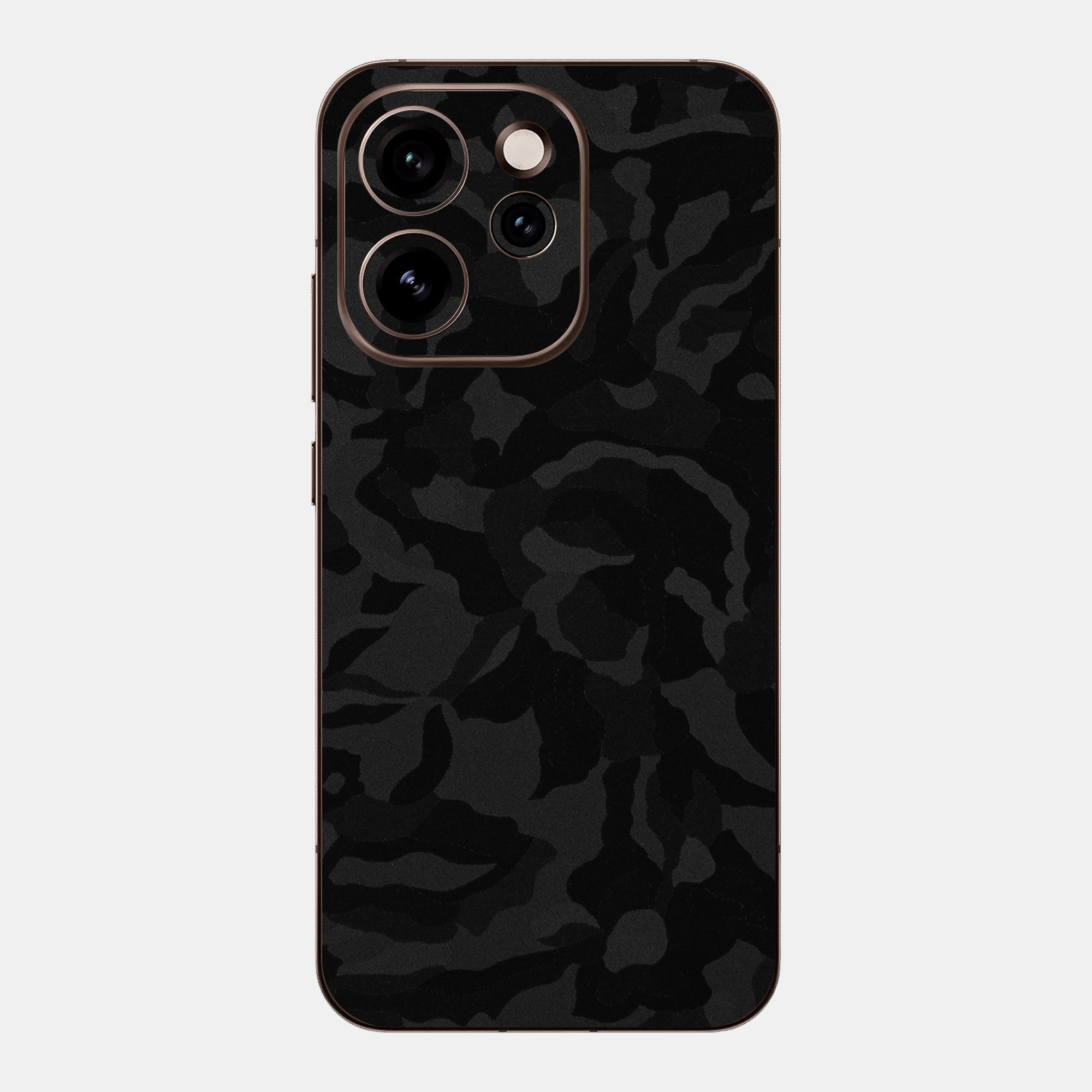 Black Camo Glass Back