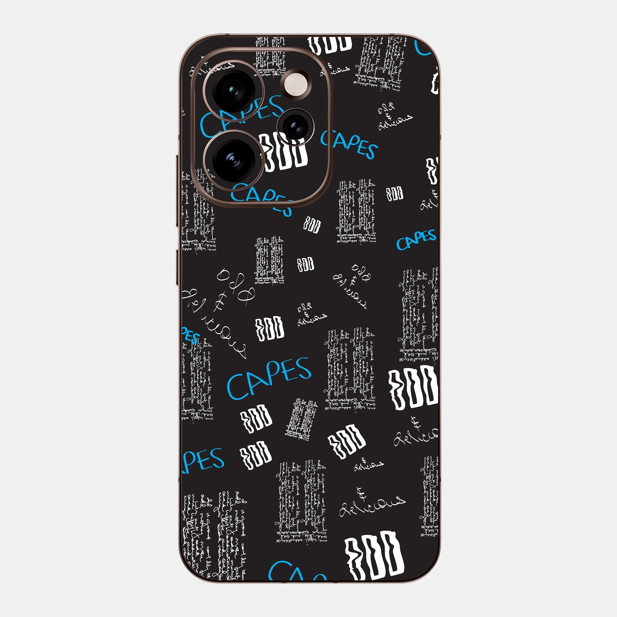 Black Scribble Glass Back