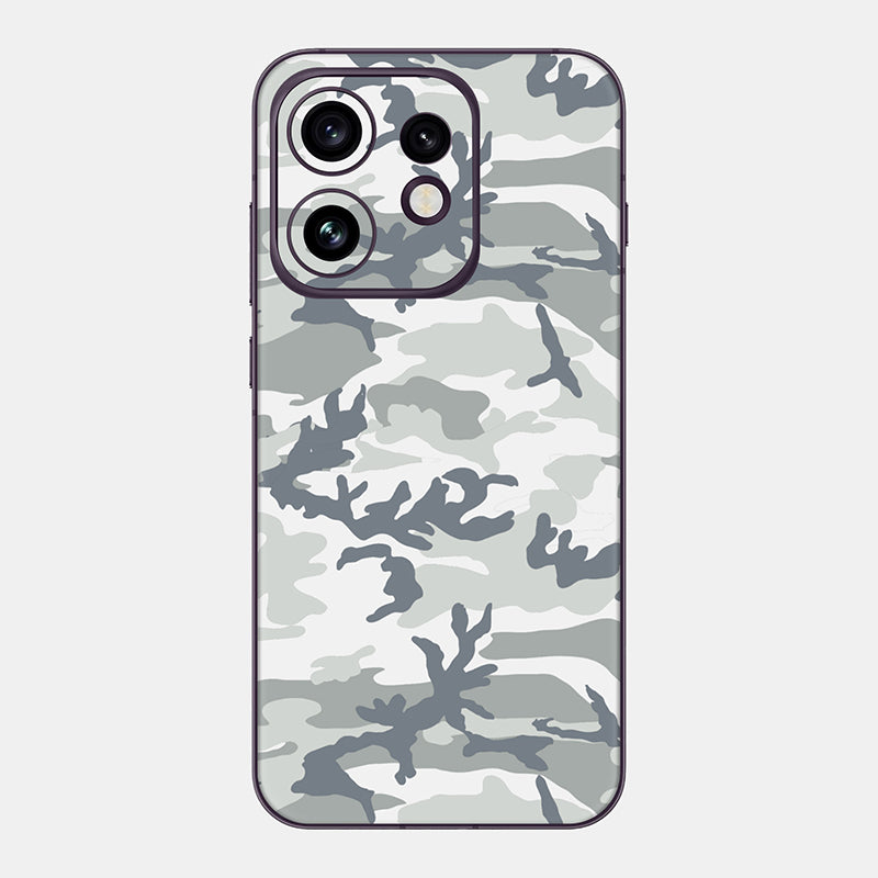 Snow Camo Glass Back