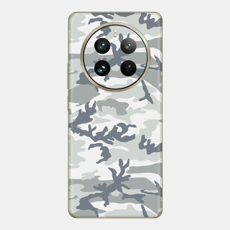 Snow Camo Glass Back