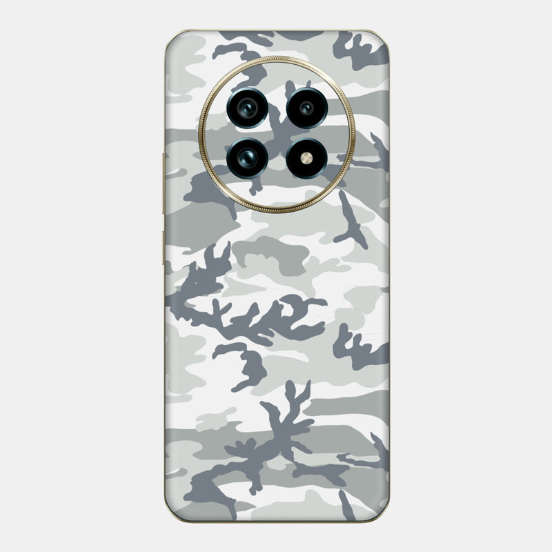 Snow Camo Glass Back