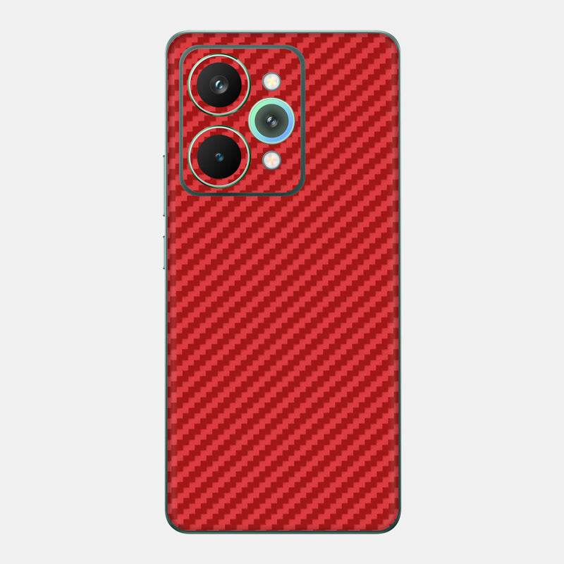 Carbon Fibre Red Glass Back