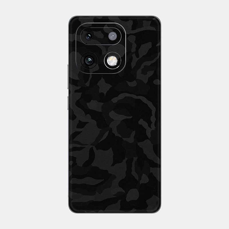 Black Camo Glass Back