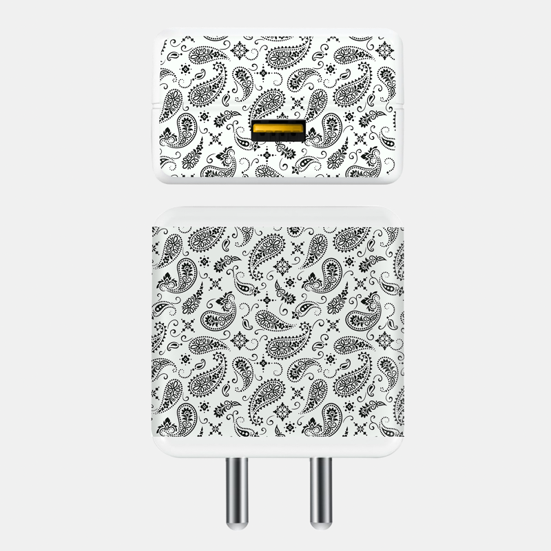 White Paisley Full Body