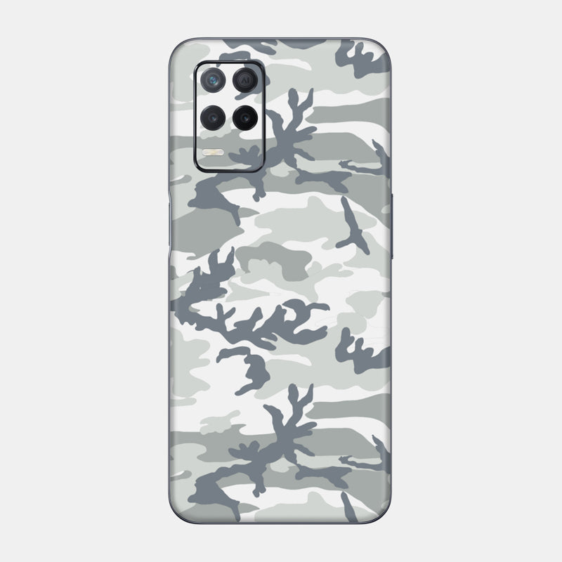 Snow Camo Glass Back